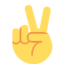Victory Hand emoji, Twitter / X design
