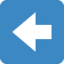 Left Arrow emoji, Twitter / X design
