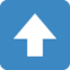 Up Arrow emoji, Twitter / X design