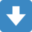 Down Arrow emoji, Twitter / X design