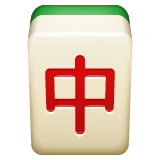Mahjong Red Dragon emoji on WhatsApp