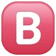 B Button (blood Type) emoji, WhatsApp design