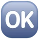 Ok Button emoji, WhatsApp design