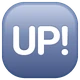 UP! Button emoji, WhatsApp design