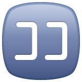 Japanese “here” Button emoji, WhatsApp design