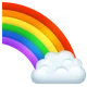 Rainbow emoji, WhatsApp design
