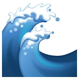 Water Wave emoji on WhatsApp