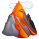 Volcano emoji, WhatsApp design