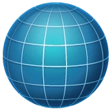 Globe With Meridians emoji on WhatsApp