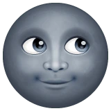 New Moon Face emoji on WhatsApp