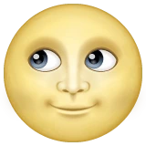 Full Moon Face emoji on WhatsApp