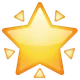 Glowing Star emoji, WhatsApp design