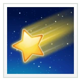 Shooting Star emoji on WhatsApp