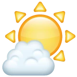 Sun Behind Small Cloud emoji on WhatsApp