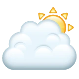 Sun Behind Large Cloud emoji on WhatsApp