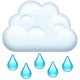 Cloud with Rain emoji, WhatsApp design