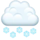 Cloud with Snow emoji, WhatsApp design