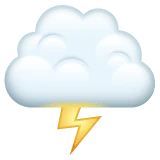 Cloud with Lightning emoji on WhatsApp