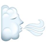 Wind Face emoji on WhatsApp