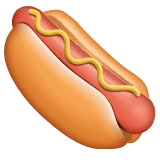 Hot Dog emoji on WhatsApp
