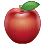 Red Apple emoji on WhatsApp