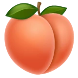 Peach emoji on WhatsApp