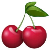 Cherries emoji on WhatsApp