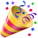 Party Popper emoji, WhatsApp design
