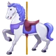 Carousel Horse emoji, WhatsApp design