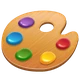 Artist Palette emoji, WhatsApp design