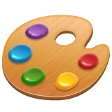 Artist Palette emoji on WhatsApp