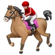 Horse Racing emoji, WhatsApp design