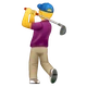 Person Golfing emoji, WhatsApp design