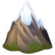 Snow-capped Mountain emoji, WhatsApp design