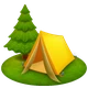 Camping emoji, WhatsApp design