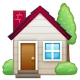 House with Garden emoji, WhatsApp design