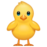 Front-facing Baby Chick emoji on WhatsApp