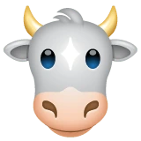 Cow Face emoji on WhatsApp