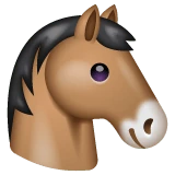 Horse Face emoji on WhatsApp
