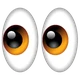 Eyes emoji, WhatsApp design