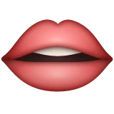Mouth emoji on WhatsApp