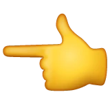 Backhand Index Pointing Left emoji on WhatsApp