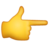 Backhand Index Pointing Right emoji on WhatsApp