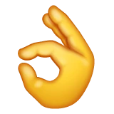 Ok Hand emoji on WhatsApp