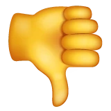 Thumbs Down emoji on WhatsApp