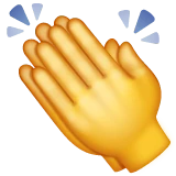 Clapping Hands emoji on WhatsApp