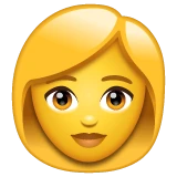 Woman emoji on WhatsApp