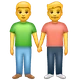 Men Holding Hands emoji, WhatsApp design