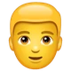 Person: Blond Hair emoji, WhatsApp design