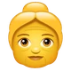 Old Woman emoji, WhatsApp design